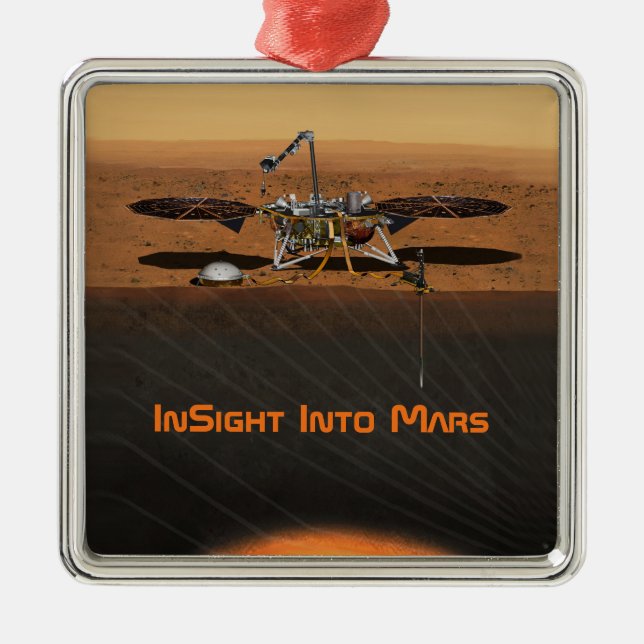InSight Mars Lander Mission Metal Ornament (Front)