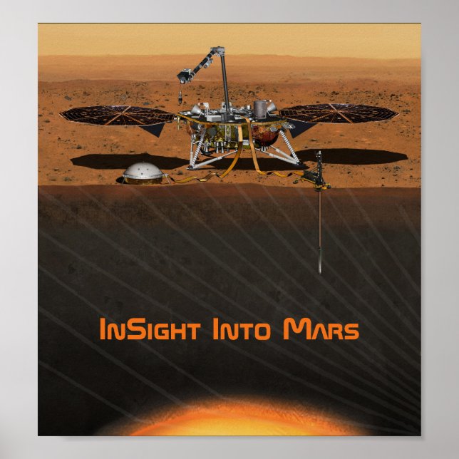 InSight Mars Lander Mission Poster (Front)