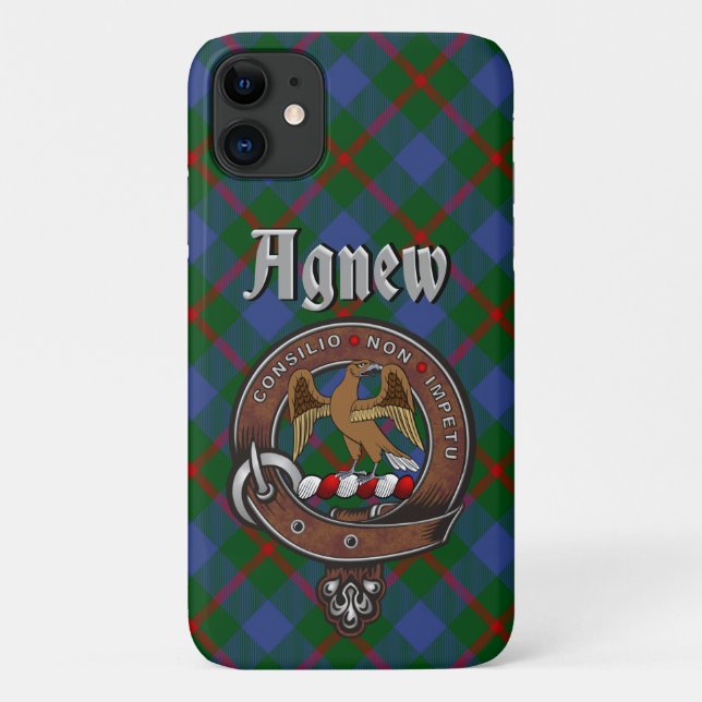 Insigne de clan Agnew et étui téléphonique Tartan (Dos)