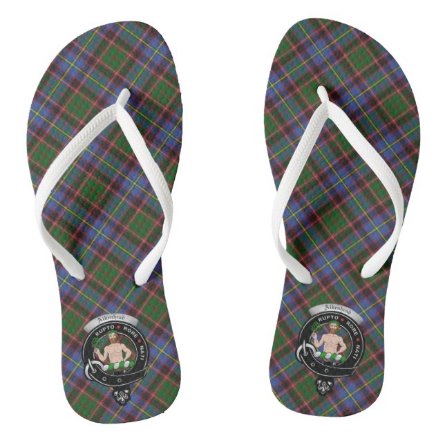 Insigne de clan en tête d'aile et tartan tongs (Semelle)