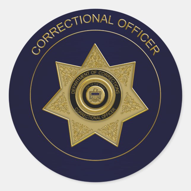 Insigne de l'agent correctionnel, Sticker Gold-Blu (Devant)
