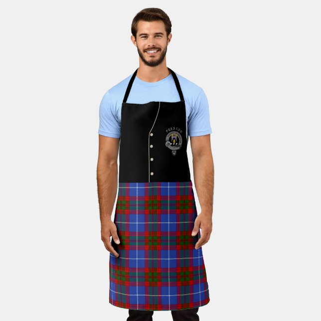 Insigne du clan Preston et tablier de tir Tartan (Porté)
