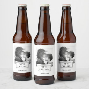 Insigne photo   FIANÇAILLES   Étiquette de bière  