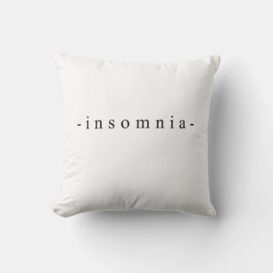 Insomnia design throw pillow