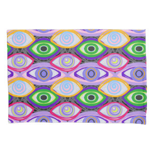 Insomniac Open Eyes Print Pillowcase