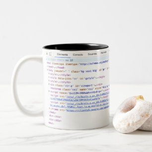 Inspect elements coffee mug for web developers