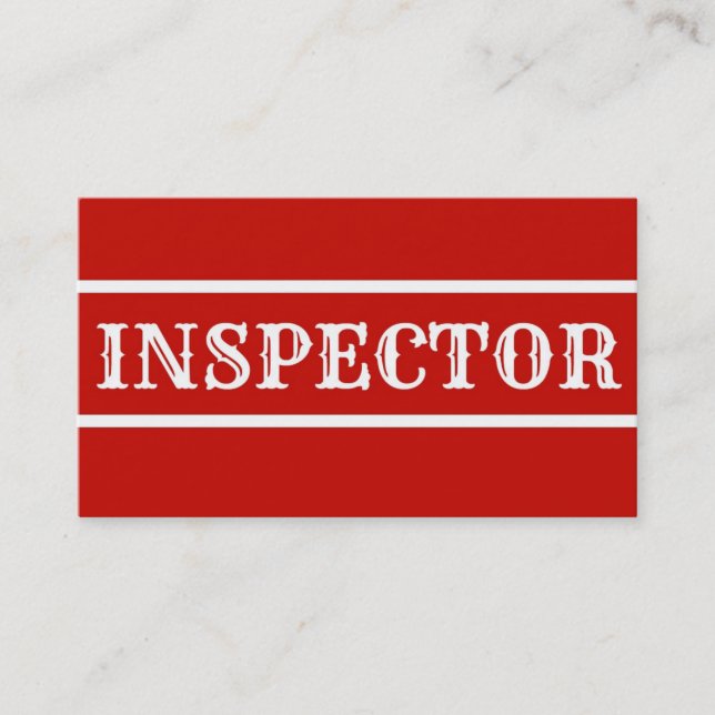 Inspector Business Card (Front)