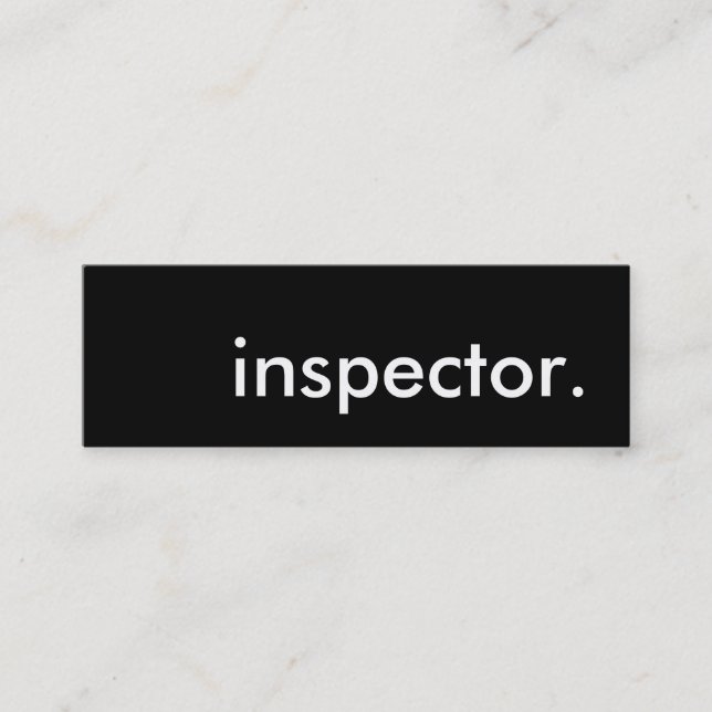 inspector. mini business card (Front)