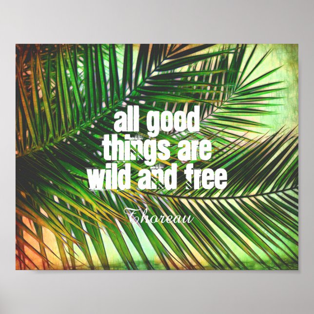 inspirateur Thoreau citation poster sauvage et lib (Devant)