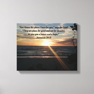 Inspiratinal Canvas - Sunset - Jeremiah 29:11 Print