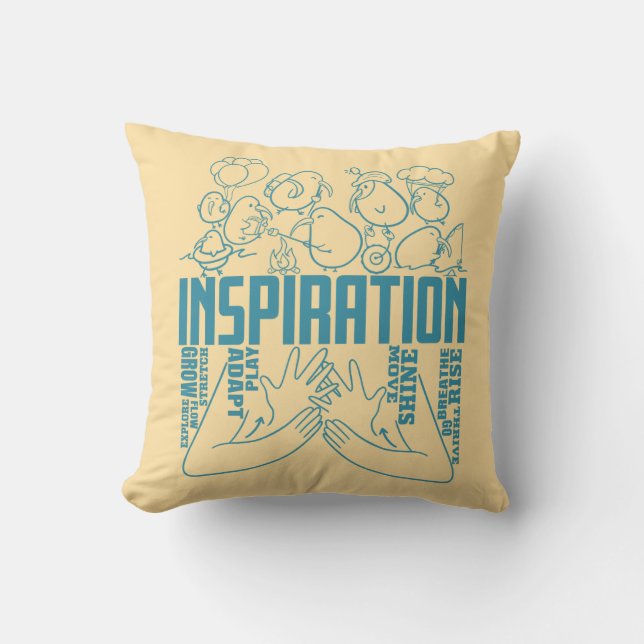 Inspiration - ASL Design Throw Pillow (Front)