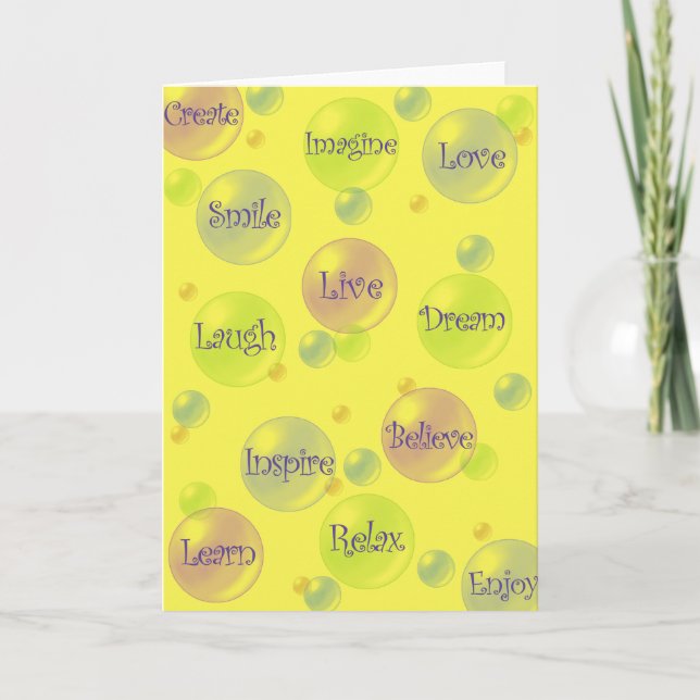 Inspiration Bubbles Card (Front)