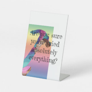 Inspiration Encouragement Keep Trying Pedestal Sign