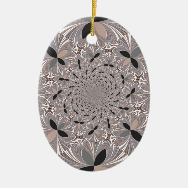 Inspiration Flower Ceramic Ornament (Front)