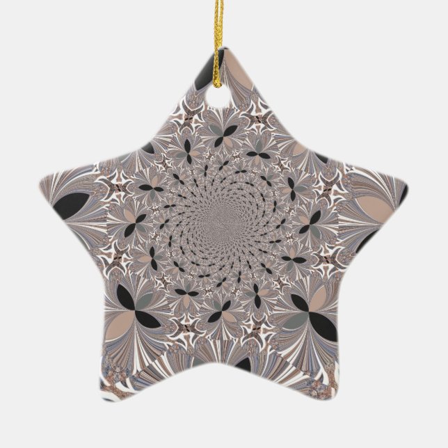 Inspiration Flower Ceramic Ornament (Front)