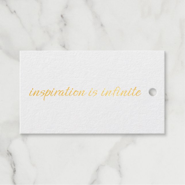 Inspiration Foil Gift Tag (Front (Horizontal))
