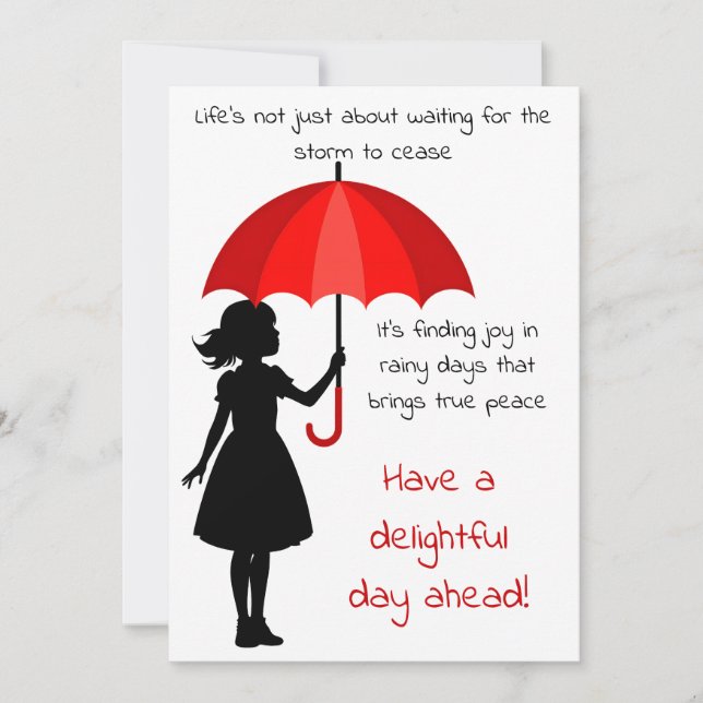 Inspiration for a Rainy Day Holiday Card (Front)