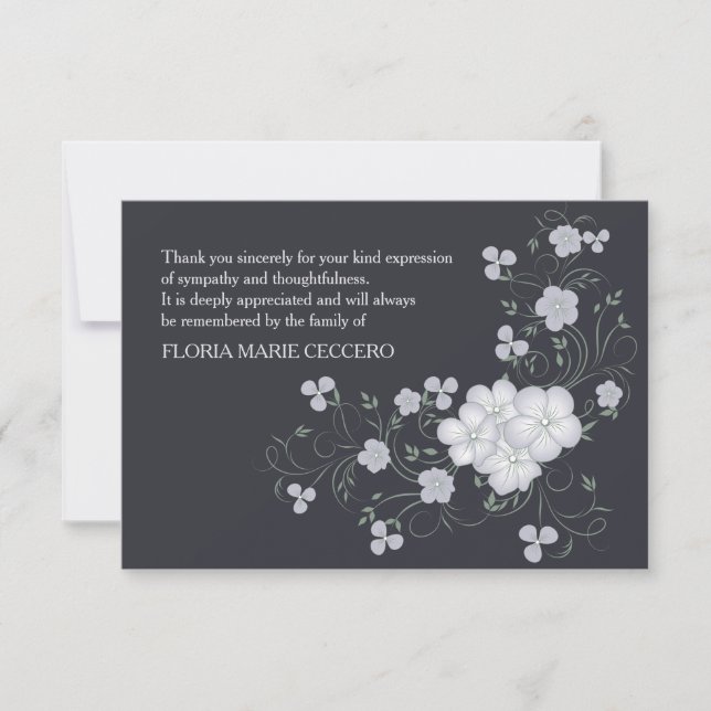 Inspiration Funeral Thank You Card (Front)