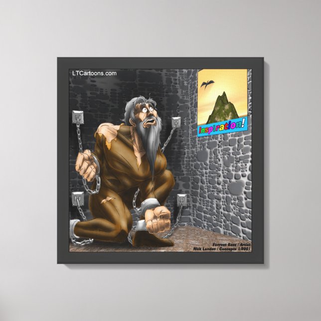 Inspiration Funny Cartoon Motivation Canvas Print (Front)