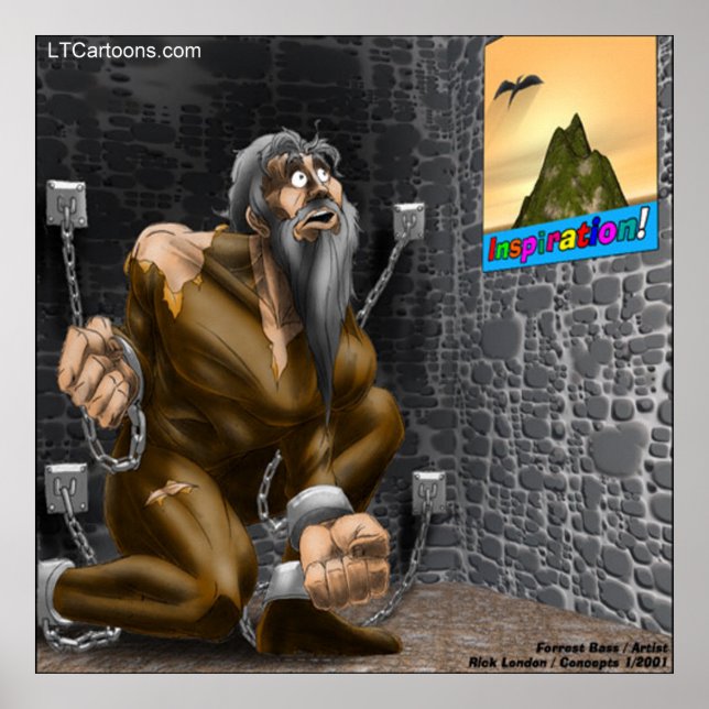 Inspiration - Funny Motivation Cartoon Poster (Front)