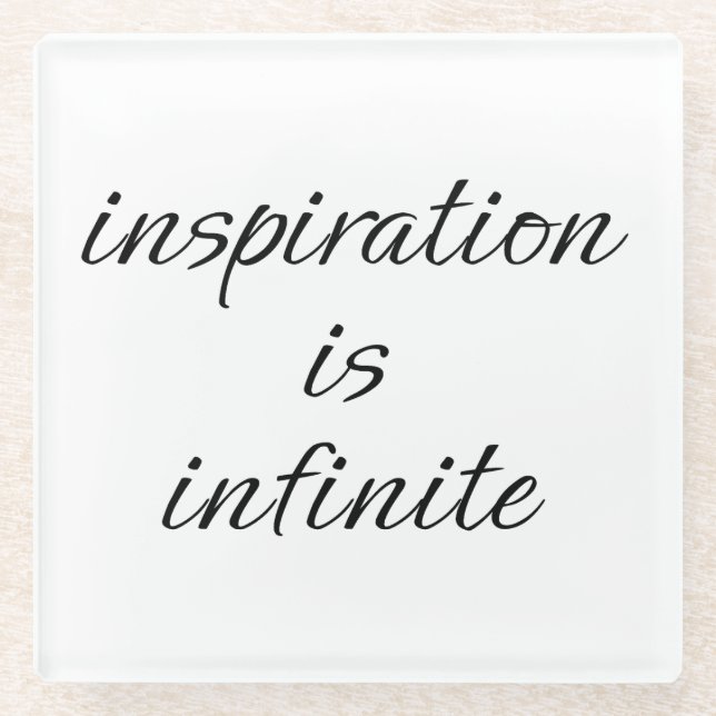 Inspiration Glass Coaster (Front)