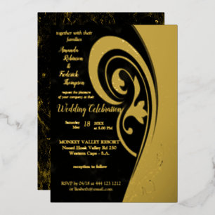 Inspiration Gold Filigree Foil Invitation