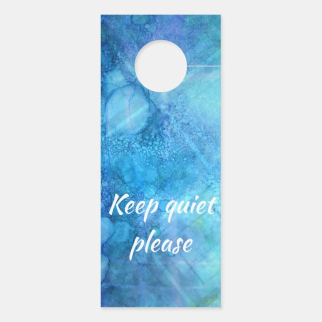 Inspiration in progress, keep quiet please door hanger (Back)