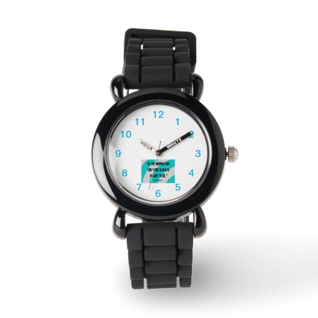 Inspiration Kid's Silver Glitter Strap Watch (Front)