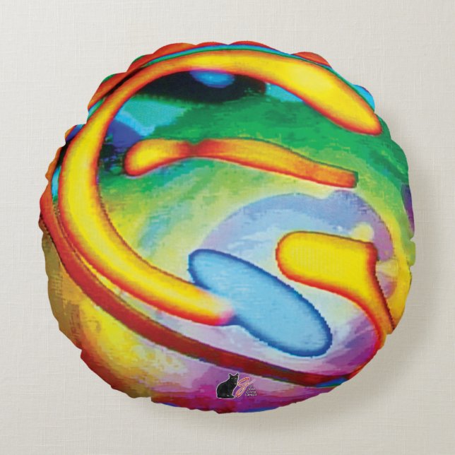 Inspiration Loops Round Pillow (Front)