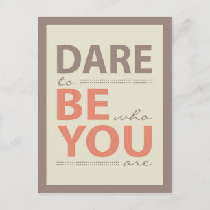 Inspiration moderne Citer Oser être vous Carte pos