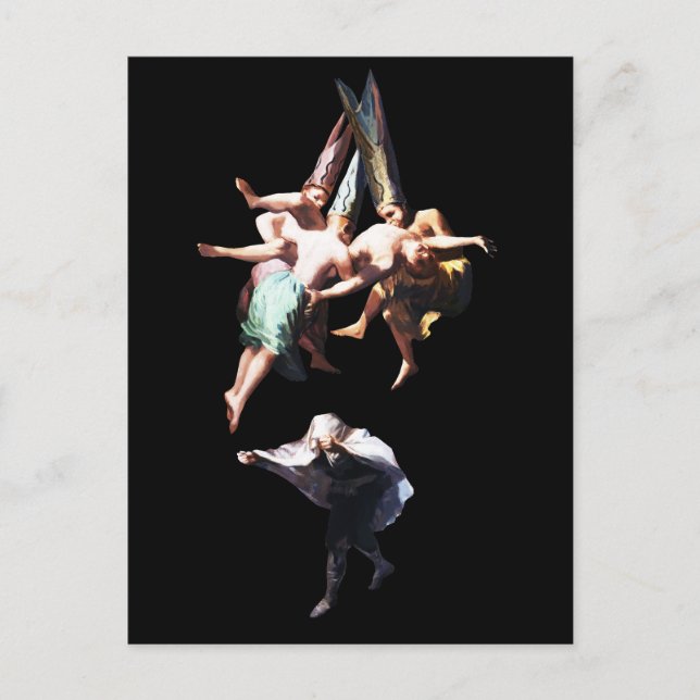 Inspiration of Francisco Goya, Witches Flight  Postcard (Front)