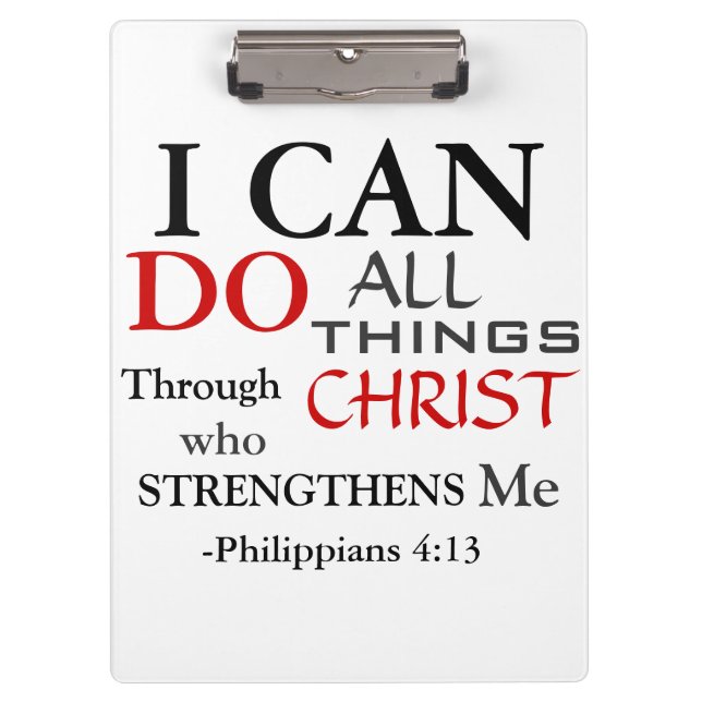 Inspiration PHILIPPIANS 4:13 Clipboard (Front)