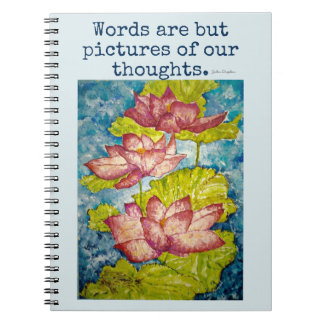 Inspiration Pink Lotus Watercolor Art Notebook