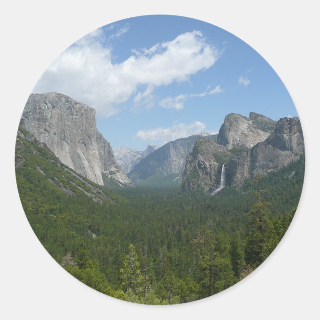 Inspiration Point in Yosemite National Park Classic Round Sticker (Front)