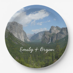 Inspiration Point in Yosemite National Park Paper Plate
