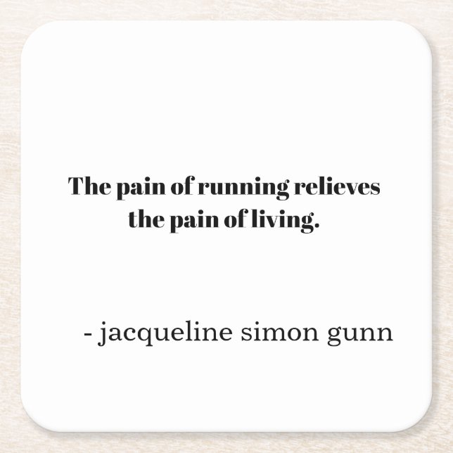 Inspiration runners  square paper coaster (Front)