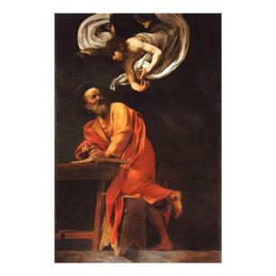 Inspiration Saint Matthew Caravaggio painting art Photo Print
