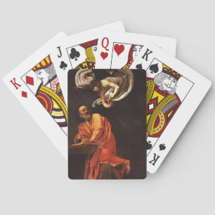 Inspiration Saint Matthew Caravaggio painting art Playing Cards