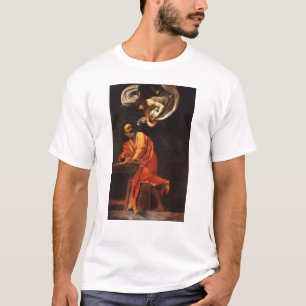 Inspiration Saint Matthew Caravaggio painting art  T-Shirt