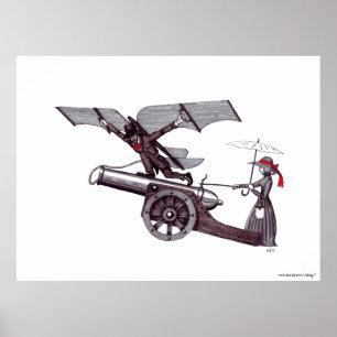 Inspiration surreal concept black and white art poster