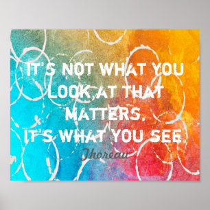 inspiration Thoreau citation poster art abstrait