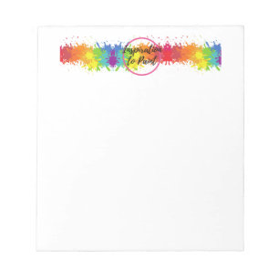 Inspiration to Paint Colour Splash Logo Notepad