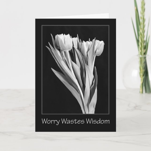 Inspiration - Tulips sur la carte noire (Devant)