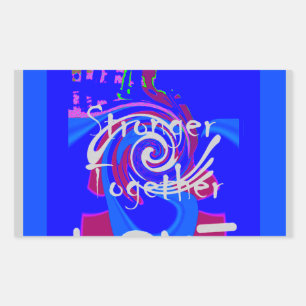 Inspiration USA We Are Stronger Together With Love Sticker