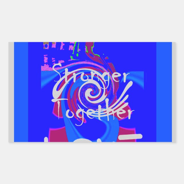 Inspiration USA We Are Stronger Together With Love Sticker (Front)