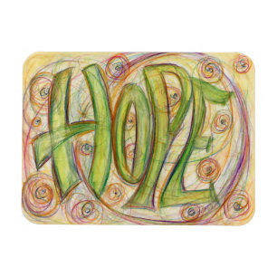 Inspiration Word Hope Art Magnets personnalisés