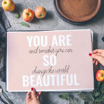 Inspiration You Are So Beautiful Positive Quote  Laminated Place Mat<br><div class="desc">Inspiration You Are So Beautiful Positive Quote</div>