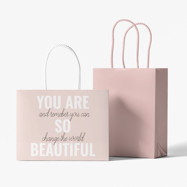 Inspiration You Are So Beautiful Positive Quote  Large Gift Bag (Creator Uploaded)