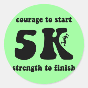 Inspirational 5K Classic Round Sticker