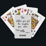 Inspirational 90th Birthday Personalised Playing Cards<br><div class="desc">Silver gray inspirational 90th birthday Playing Cards Gift.</div>